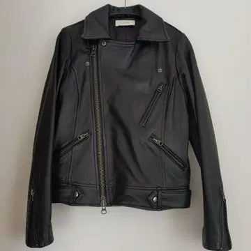 블랙 가죽 여성용 라이더 자켓