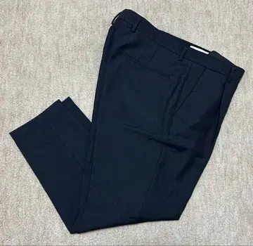 네이비 테이퍼드 슬랙스