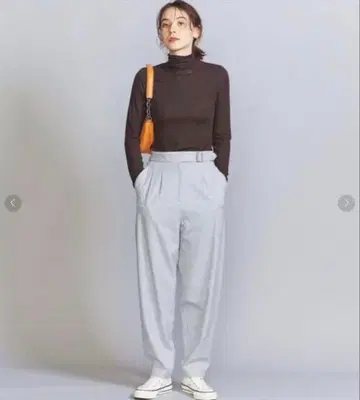 BEAUTY&YOUTH 레이온 폴리에스테르 커브 팬츠 그레이 M