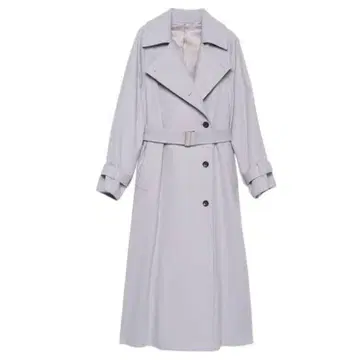 울 트렌치코트 (BLUE GREY)