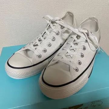 하자품 미사용 ALL STAR 화이트 스니커즈 라메 converse