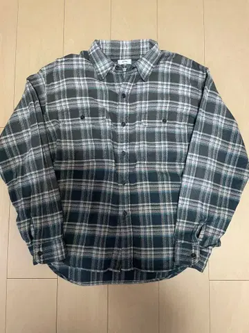 빔스 체크 셔츠 브라운