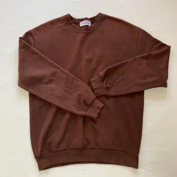 브라운 크루넥 맨투맨