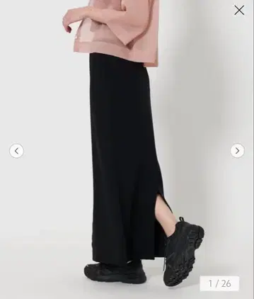 분또 타이트 스커트 금기 블랙 M