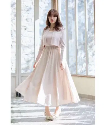 Herlipto 바이컬러 니트 드레스 세트 (S 사이즈)