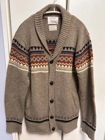 URBAN RESEARCH 울 혼방 노르딕 무늬 가디건 L