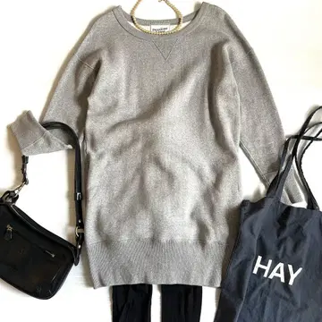 새상품급 두지엠 클라세 기모 맨투맨 원피스 그레이