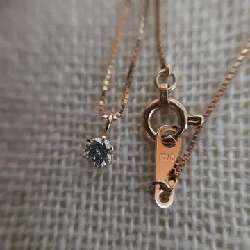 K10PG 1알 다이아 목걸이