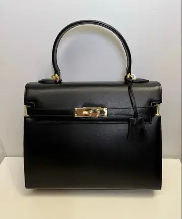 블랙 가죽 핸드백 숄더백