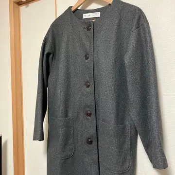 노카라 롱 코트 그레이