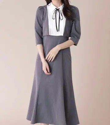 질 바이 질 스튜어트 레이어드 카라 부착 원피스