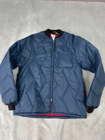 라이온 유니폼 네이비 퀼팅 자켓 빈티지