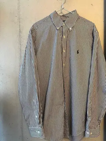 랄프 로렌 스트라이프 롱 셔츠