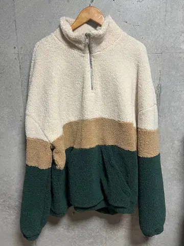 ZARA 컬러 블록 플리스 자켓