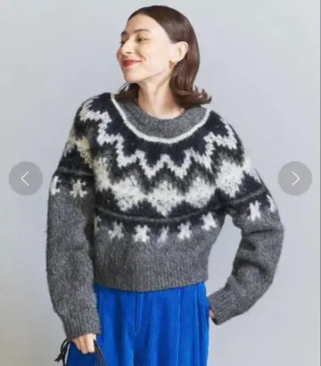 BEAUTY&YOUTH/알파카 블렌드 노르딕 니트 풀오버