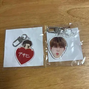 아사히 얼굴 아크릴 키링 세트