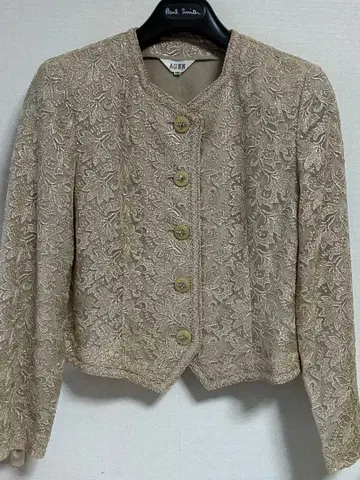 백화점 구매 AGEN 금 레이스 자켓 결혼식 등 전체 레이스 L