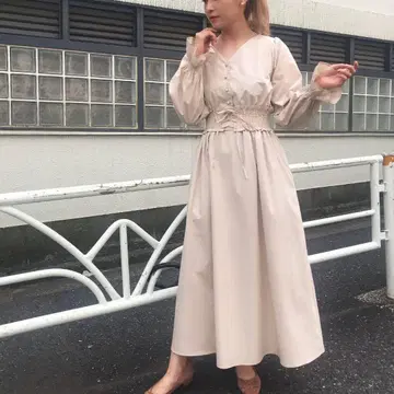 one after another NICECLAUP 코르셋 긴팔 원피스