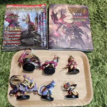 몬헌 라이즈 선브레이크 amiibo 피규어 6개 & 가이드북 2권