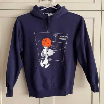 PUMA X PEANUTS 스누피 후드티 S 네이비