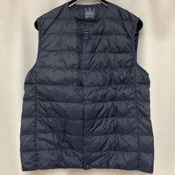 [택 포함 새상품] 무인양품 노카라 다운 베스트 다크 네이비/XL 사이즈