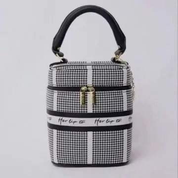 Herlipto Jacquard Vanity Bag / silver