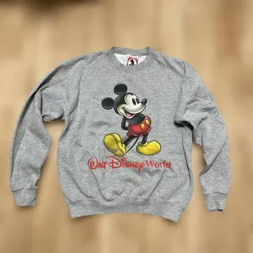 USA제 빈티지 미키마우스 맨투맨 그레이 90s 80s