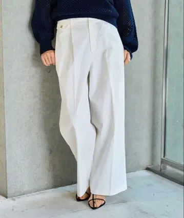 IENA LIEN 하이 카운트 치노 와이드 팬츠 일본제