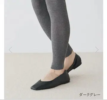 DRESS HERSELF 실크 리브 레깅스 그레이