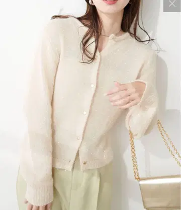 새상품 naturalcouture 라메 팬시얀 전후 2WAY 가디건