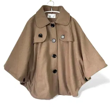 판초 코트 아우터 카멜 M 사이즈 숏 기장