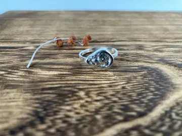 실버 925 물방울 반지