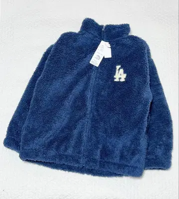 MLB 다저스 플리스 자켓 보아 자켓 네이비 L 사이즈