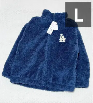 MLB 다저스 플리스 자켓 보아 자켓 네이비 L 사이즈