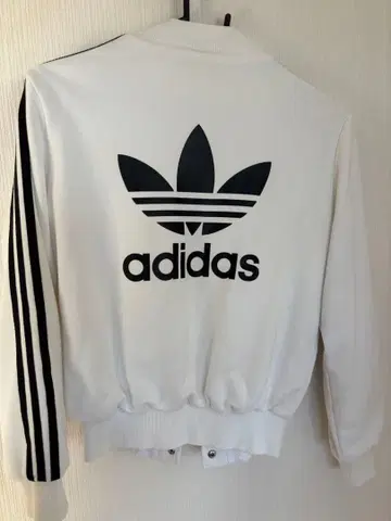 adidas 트레포일 로고 자켓 화이트 맨투맨 블루종