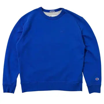 Champion 맨투맨 M 크루넥 트레이닝복 파랑 자수 로고 구제 의류