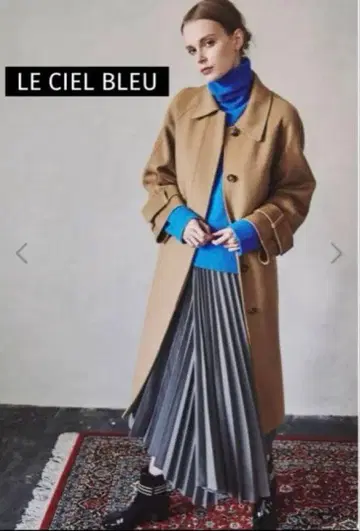 [ 새상품급 ] LE CIEL BLEU 르쉘 블루 베이지 롱 코트 36