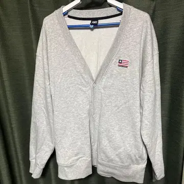 DC 그레이 버튼 가디건 M