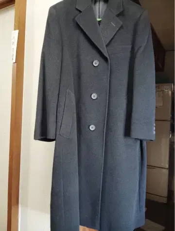 SUNNY JOKER 체스터 코트 블랙 캐시미어 혼방 포멀 가을/겨울