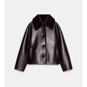 ZARA 리버서블 더블 페이스 페이크 가죽 자켓