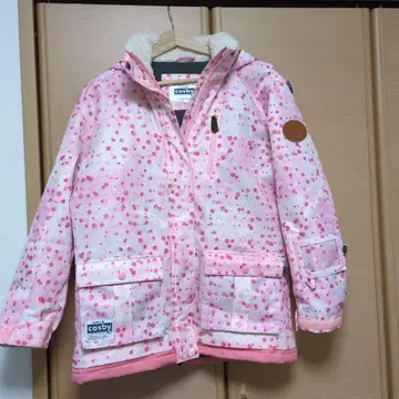 핑크색 결정 패턴 160cm 스키웨어 상하의 세트