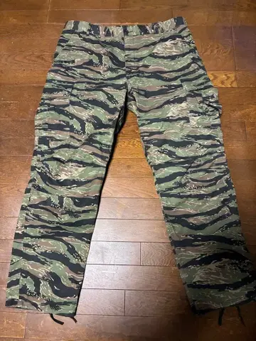 로스코 타이거 스트라이프 카고 팬츠 빅 사이즈