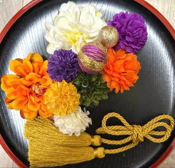 성인식 졸업식 시치고산 사전 촬영 머리 장식