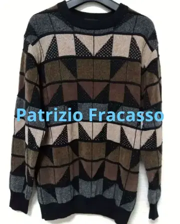 Patrizio Fracasso 기하학 패턴 니트 스웨터