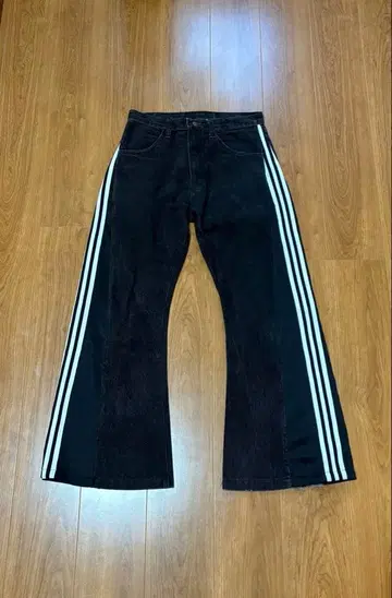 블랙 데님 화이트 스트라이프 리메이크 Y2K