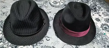 Wicked PPFM 스트라이프 디자인 햇 블랙 2개