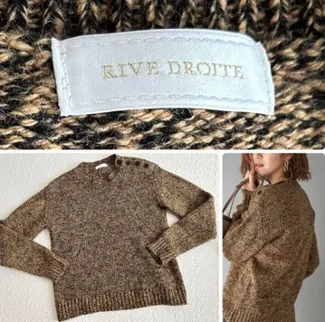 [인기] RIVE DROITE 긴팔 니트 디자인 버튼 스웨터