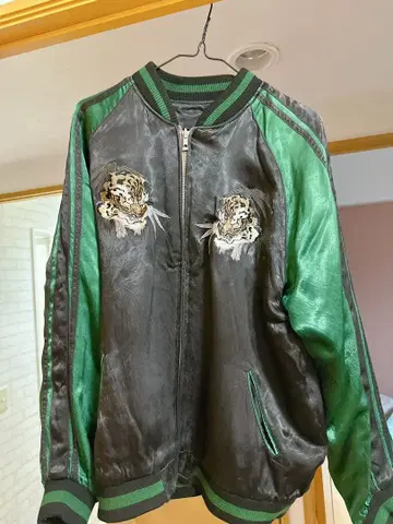 호랑이 자수 스카잔 블랙/그린