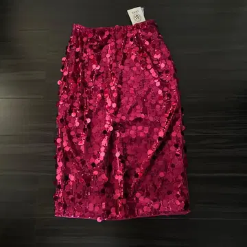 CIDER 핑크 스팽글 타이트 스커트