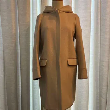 후드 노카라 2WAY 울 롱 코트